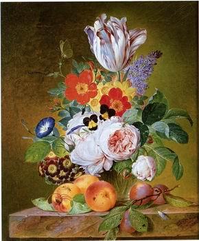 unknow artist Floral, beautiful classical still life of flowers.041